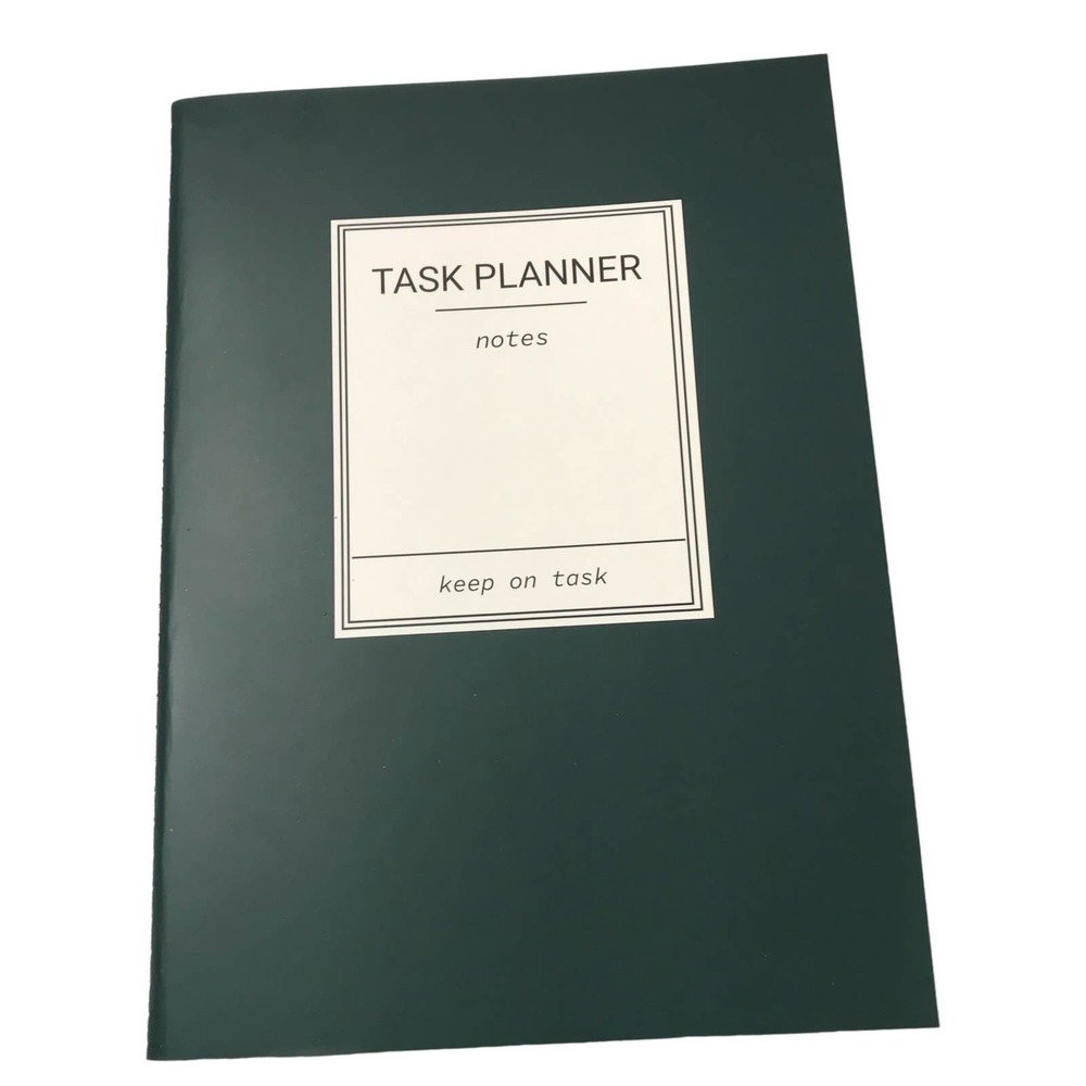 New Pen + Gear Task Planner, Undated, Emerald Green Paper Cover, 112 Pages